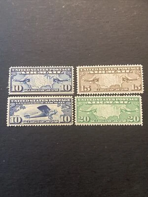 US Stamp Scott #C7-C10 ..Airmail Stamps..Mint Light Hinge - Image 1 of 2
