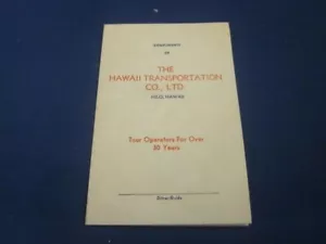 PRE - 1980 Hawaii Transportation Co LTD, Hilo, HI. Folleto. Territorio de Hawái - Imagen 1 de 4