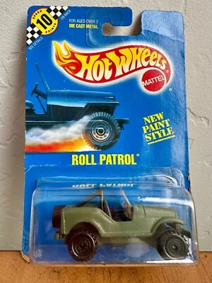 HOT WHEELS ROLL PATROL in GREEN w/Black CT SPEED POINTS CARD 115 - Image 1 of 4