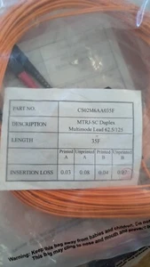 MTRJ-SC Duplex Multimode Lead 62.5/125 - Fiber Optic Cable - 35ft CS02M6AA035F - Picture 1 of 2