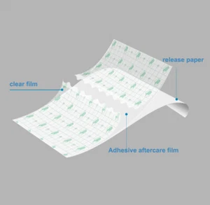 Segunda piel de aderezo con película transparente impermeable para tatuaje 6""x7"" (5 piezas) - Imagen 1 de 5