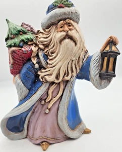 1990s Ceramic Detailed Hand Painted Santa 10" w/ lamp signed by Shirley Rivas??? - Bild 1 von 12