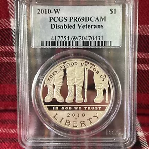 ๐บ๐ธ 2010-W Silver Dollar โ American Disabled Veterans - Commemorative Coin - Picture 1 of 10