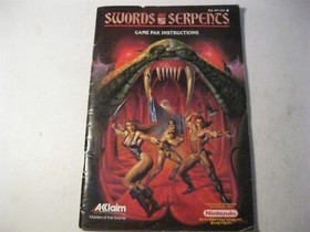 Swords and Serpents Nintendo NES instruction manual only 