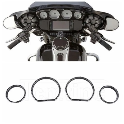 Kit de bisel medidor tablero de instrumentos apto para Harley FLHT Electra Street Glide 2014+ Foto 1 de 4