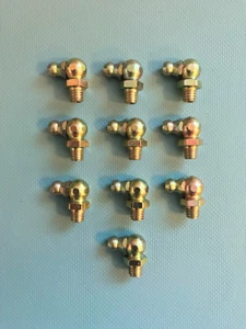 M6 x 1 90˚Angle Grease Nipple Fitting (10 pack) - Made in UK - Free Post - Picture 1 of 1