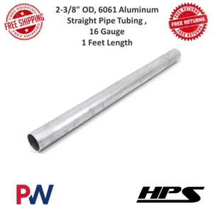 HPS Straight Aluminum Tube 16 Gauge, 2-3/8" (60mm) OD - 1 Feet #AST-238 - Picture 1 of 6