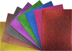 8 Blatt Moosgummi-Platten 1,5 mm Glitter DIN A4 Schaumstoff Platten Glitzer - Bild 1 von 6