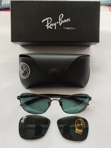 Vintage Ray Ban Made in USA 8302 Carbon Fiber Black - Foto 1 di 2