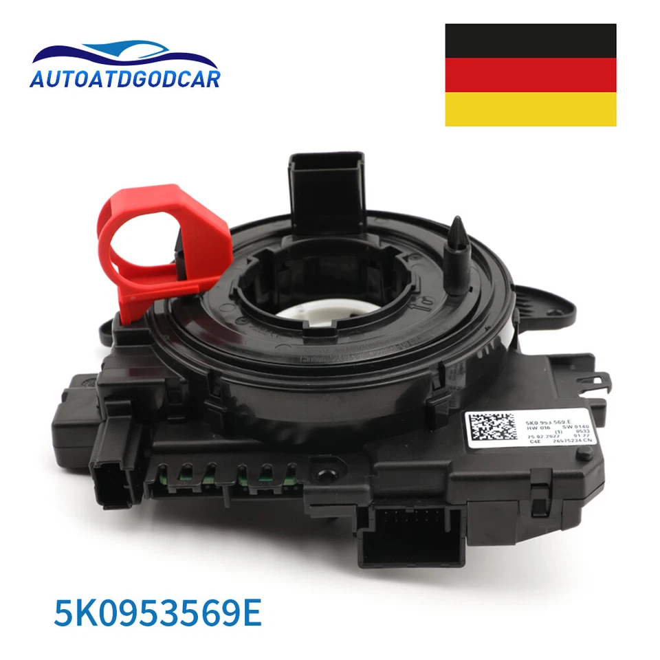 5K0953569E sensor de ángulo de dirección muelle de bobinado unidad de control anillo abrasivo de airbag para VW - Imagen 1 de 4