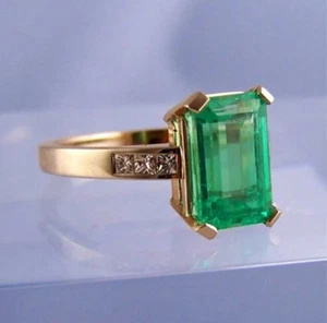 Natural Beryl Emerald ,925 Silver Ring-birthday ring Mother's Day Gift - Picture 1 of 4