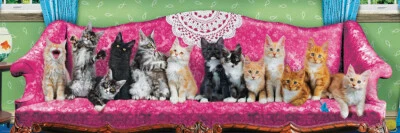 Eurographics Kitty Cat Couch 1000 Piece Jigsaw Puzzle - Image 1 of 2