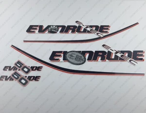 Evinrude 50 hp ETEC outboard engine decals sticker set reproduction White Cowl - Picture 1 of 6