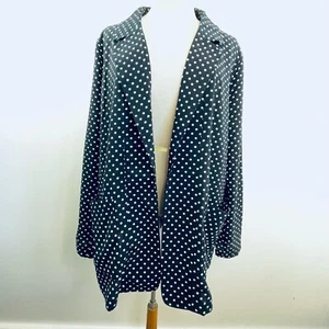 Only Carmakoma Sz 46 (12) Black & White Polka Dot light Weight Jacket Designer - Picture 1 of 15