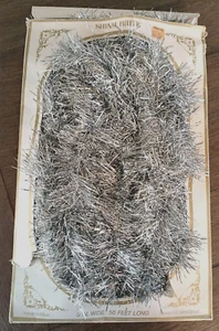 Vintage 50ft Shiny Brite Christmas Garland Tinsel Mercury Silver Atomic NEW!! - Picture 1 of 11