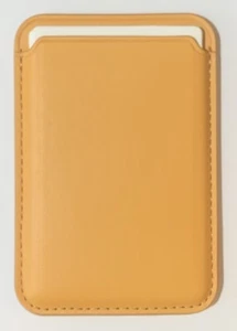 MagSafe Leather Card Wallet Strong Magnets Detachable Case New Yellow - Picture 1 of 2