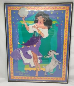 Disney The Hunchback of Notre Dame Print Esmeralda and Djali 1996 20"x16" - Picture 1 of 2