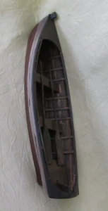 Rustic red white blue small Wood ROWBOAT Skif Dory CANOE model row boat skiff - Picture 1 of 10