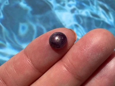 Flashy Purple Star Ruby Corundum Natural 8 MM Round Cabochon Gemstone - Image 1 of 4
