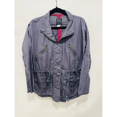 Chaqueta Billabong Pequeña Gris Utilitaria Bolsillos con Cordón Cremallera Frontal Para Mujer S/P Foto 1 de 4