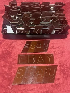 350+ Pantograph Capital & Lower Case + Block Letters, #s, Symbols Plastic Plates - Picture 1 of 3