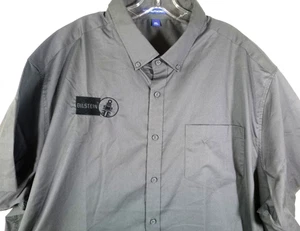 Bilstein Shocks-Mens Short Sleeve Button-Down Work Shirt-4XL XXXXL-Gray-NEW - Picture 1 of 8