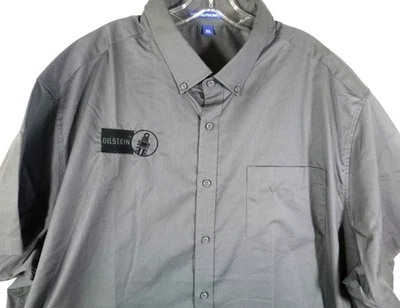 Bilstein Shocks-Mens Short Sleeve Button-Down Work Shirt-4XL XXXXL-Gray-NEW - Image 1 of 4