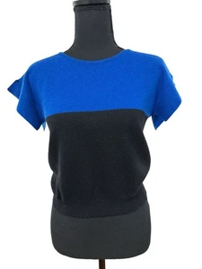 Vintage Jean Muir London Damen Gr. SM + lebendiger Kaschmir Pullover Sweater Klappärmel - Bild 1 von 6