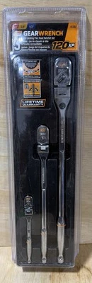 Juego de trinquete de mango largo cabeza delgada flexible bloqueo 3 piezas 120XP 81382 NUEVO Foto 1 de 4