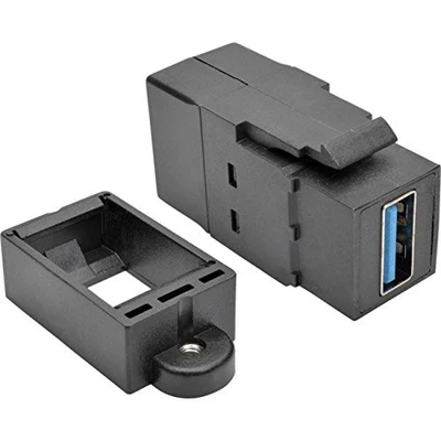 Tripp Lite Usb 3.0 Keystone Panel Mount Coupler F/f All In One Black - 1 X Type - Image 1 of 4