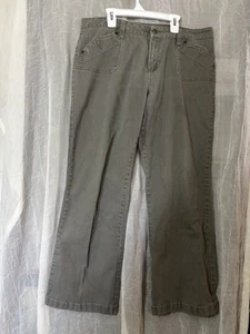 Vintage Gitano jeans green/gray Size 14 Boot Cut Wide Leg - Picture 1 of 5
