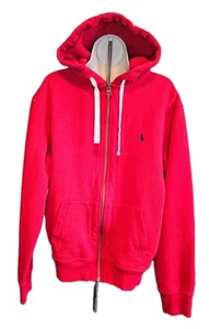 POLO Ralph Lauren Mens Red Full Zip Hoodie Sweatshirt Size Large Preppy School - Bild 1 von 10