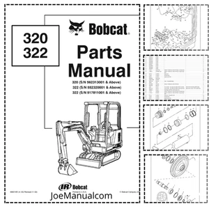 Bobcat 320 322 Excavator Parts Catalog Manual PDF - Picture 1 of 1
