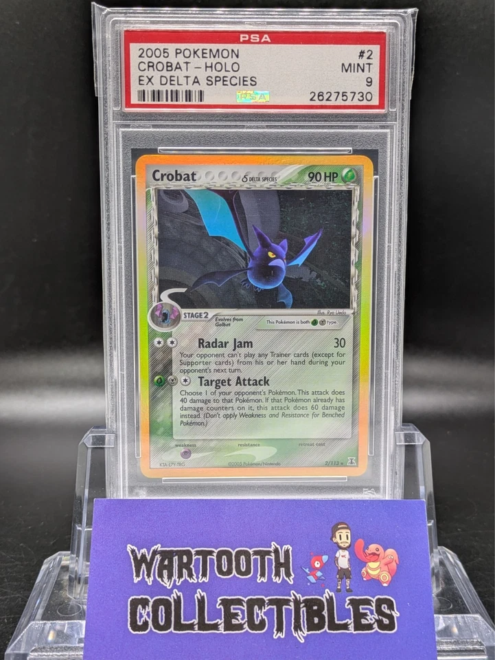 2005 Pokémon EX Delta Species #2 Crobat Holo PSA 9 - Image 1 of 1
