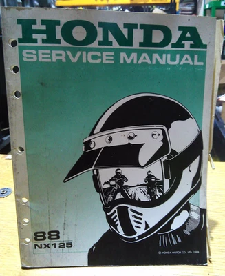 1988 HONDA NX125 SERVICE MANUAL - Image 1 of 3