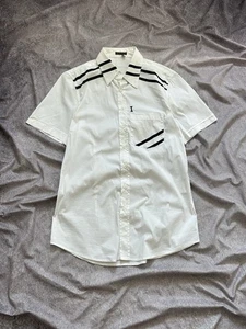 Iceberg Collared Button Up Shirt Made Italy Striped - Picture 1 of 13