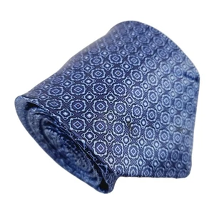 Stefano Ricci Necktie Blue Geometric Pattern Men's Silk Neck Tie - Picture 1 of 6