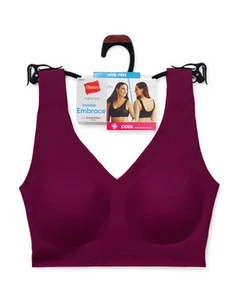 Hanes Women's Invisible Embrace Pullover Bralette, Moisture Wicking Comfort Flex - Picture 1 of 1