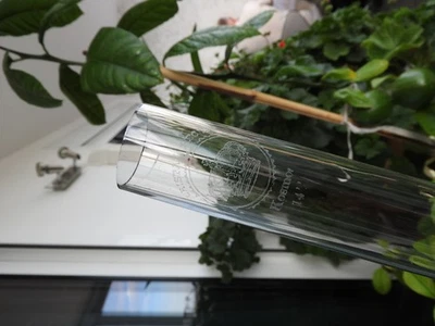 ancien VERRE TUBE CHEMINEE GLOBE  14" ligne signé cristal pour lampe à pétrole - Photo 1/4