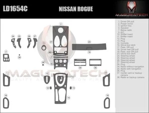 Fits Nissan Rogue 2011-2012 With Backup Camera Large Premium Wood Dash Trim Kit - Bild 1 von 3