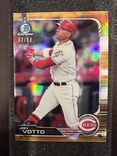 2019 Bowman Chrome Joey Votto SSP Gold Refractor #32/50