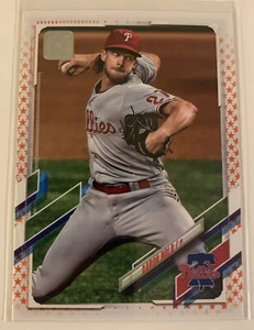 2021 Topps Orange Star Parallel /99 Aaron Nola Philadelphia Phillies #537 - Picture 1 of 2