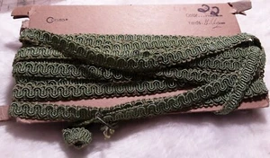  Scroll Style Braid Gimp Trim vintage ~ neon green ~11 1/2 Yard 1/2 wide   22 - Picture 1 of 3