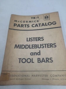 International McCormick TB-1 Listers Middlebusters and Tool Bars Parts Catalog - Bild 1 von 5