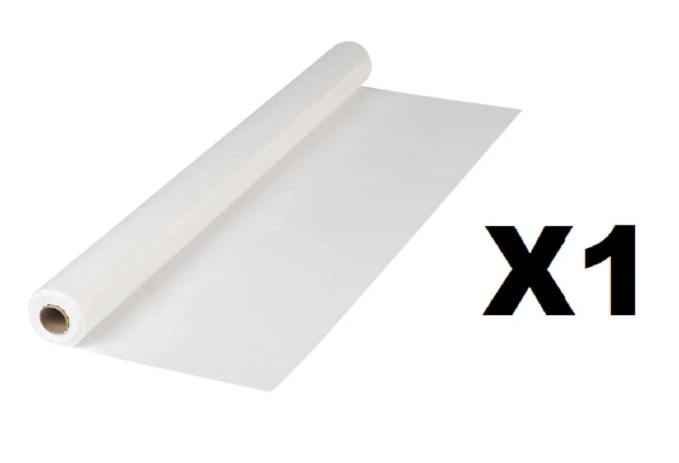 Pack of 1 Disposable Party Banquet Table Cover Roll - 300 ft. x 40 in. (White)