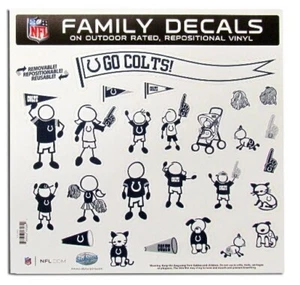 Juego de 25 calcomanías familiares NFL Indianapolis Colts tamaño 1"-8" - vinilo - ventana de coche nuevo - Imagen 1 de 1