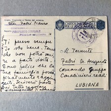 M) Franchigia posta militare 10 9.8.42 Slovenia per Lubiana