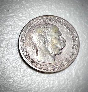 1899 AUSTRIA w King Franz Joseph I Eagle Silver Coin - Picture 1 of 2