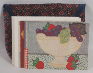 11-Vintage Current "Calico Baskets" Note Cards & Envelopes In A Fabric Bag