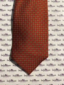 BROOKS BROTHER Silk Dark Orange With Geometric Floral Design Tie BRAND NEW - Picture 1 of 3